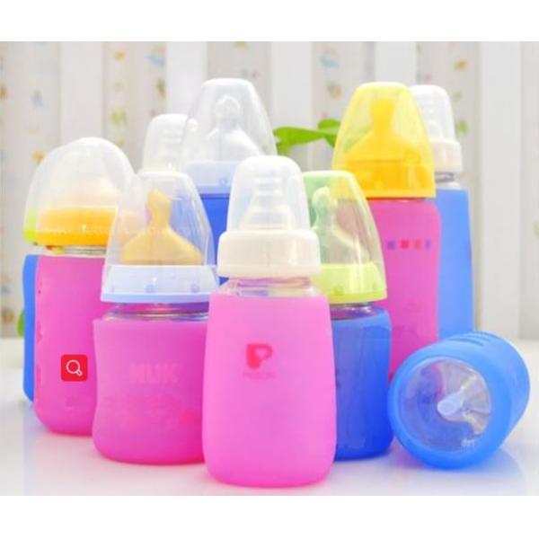 Custom BPA Free 240ml Or 120ml Silicone Baby Bottle Cover