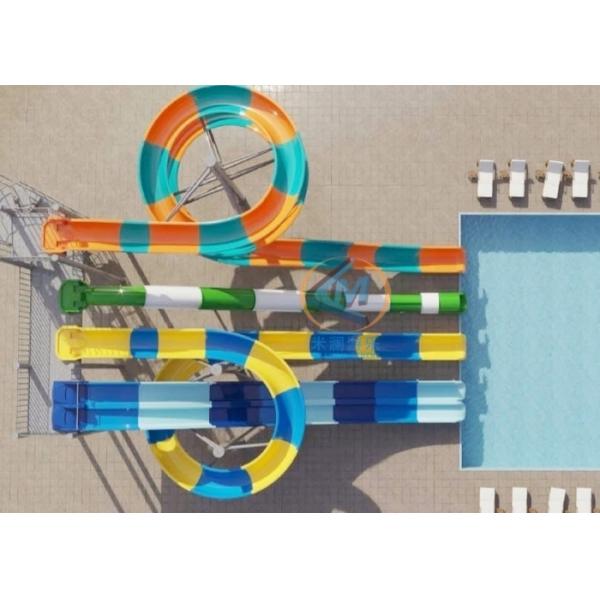 Aquatic Safe Fiberglass Pool Slide With Hot Dipped Galvanized Material