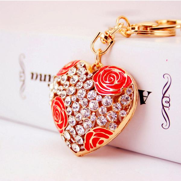Perfume Bottle Key Chain Ornaments Diamond Studded Irregular Shape
