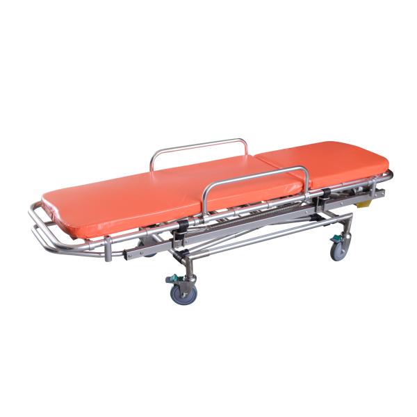 Adjusted 75in 60 Deg Hospital Patient Stretcher Transport Trolley Non Magnetic Cart
