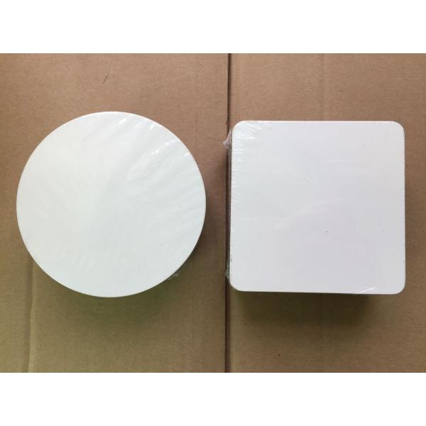 3.75‘’ Blank MDF Coasters with Cork Back for DYE Sublimation use, shrink wrap package