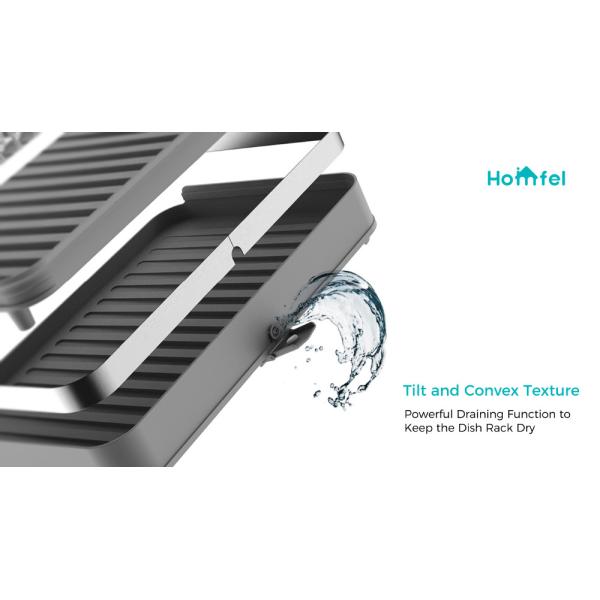 Space Saving Steel Kitchen Dish Rack For Kitchen Organization And Storage