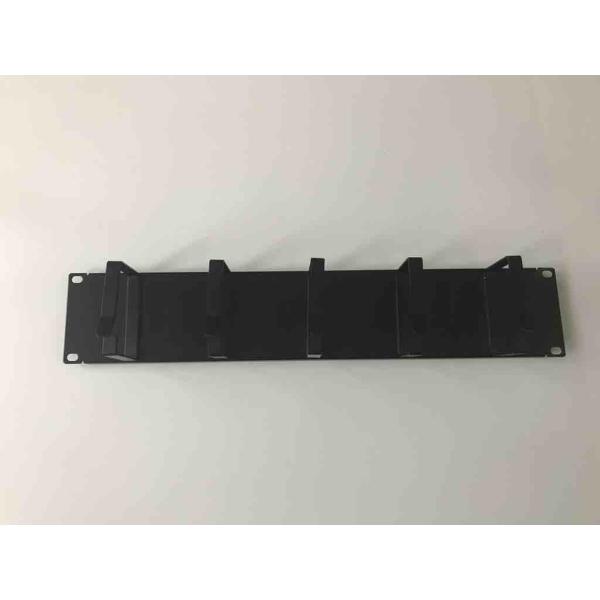 Five Ring Horizontal Cable Manager Metal Type 2U Height 19 Inch For Internet Data Center