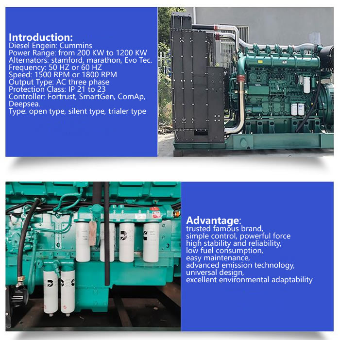450 KW Cummins Diesel Generator Set Container Type Cummins Generator Engine