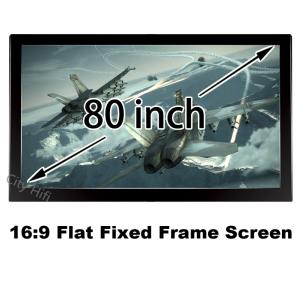 China High Definition 80Inch Flat Frame Screen 3D Projector View Wall Mount Screens 16:9 Ratio on sale