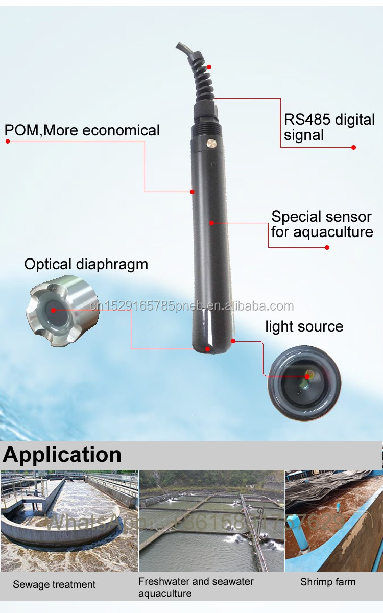 Portable Luminescent Dissolved Oxygen Meter Fast Response Water Testing Probe 6v