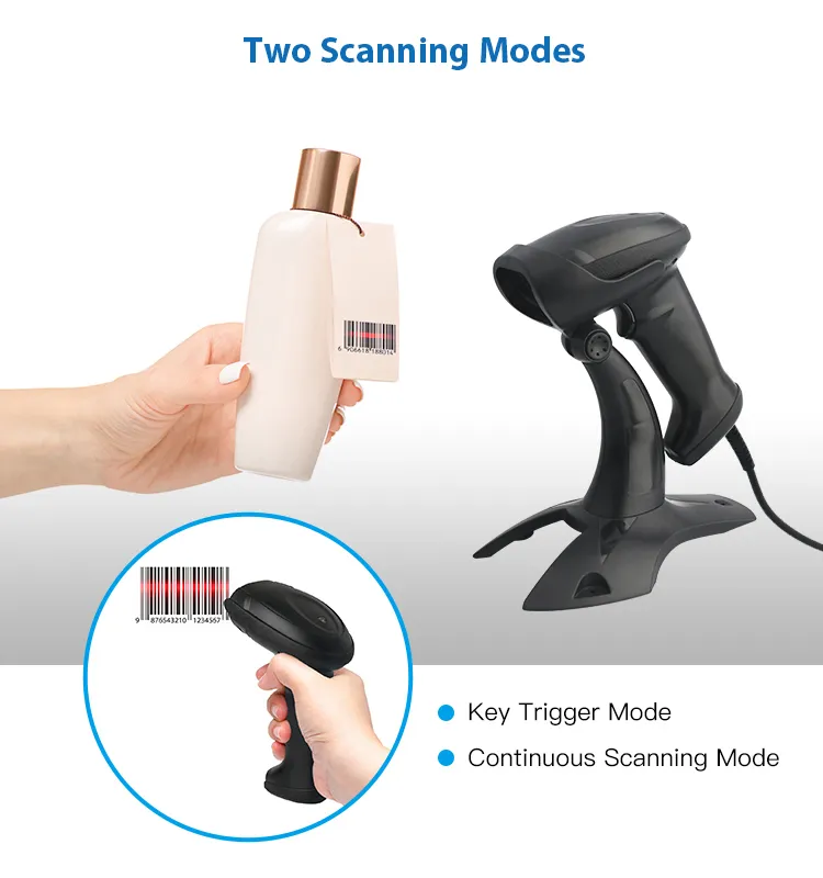 Hot Selling 1d CCD Code USB Wired Handheld Bar Code Reader Barcode Scanner