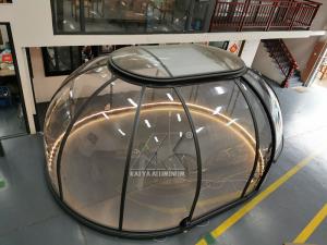 China Outdoor Clear Transparent Pc Large Aluminum Profile Dome Trade Show Tent For Camping on sale