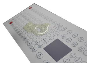 Wholesale 108 Key industrial computer membrane keyboard with touchpad oil proof keyboard from china suppliers