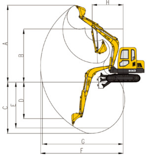 LGMC TE906 4.8km/H Small Earth Moving Machines , 5.85t Earth Mover Excavator