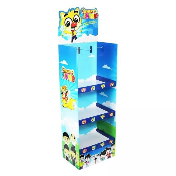 Supermarket Cardboard POS Display , Custom Shelf Display Rack For Kids Toy
