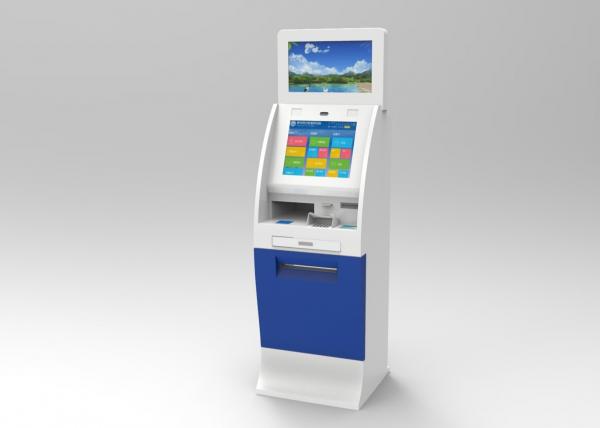 Quality RFID Card Free Standing Kiosk , Auto Scanner A4 Laser Printer for sale
