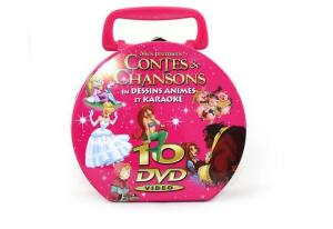 custom DVD tin case with handle