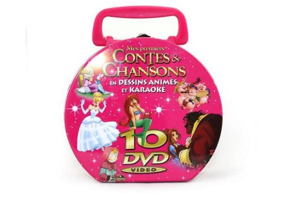 Quality custom DVD tin case with handle for sale