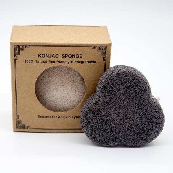 BSCI OEM Private Label 7.7*3cm Facial Konjac Sponge Tri Petal Flower Shape