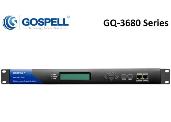 Quality GQ-3680 Series Modular IPQAM, 48 or 72 QAM modulation, 3 pluggable QAM modules for sale