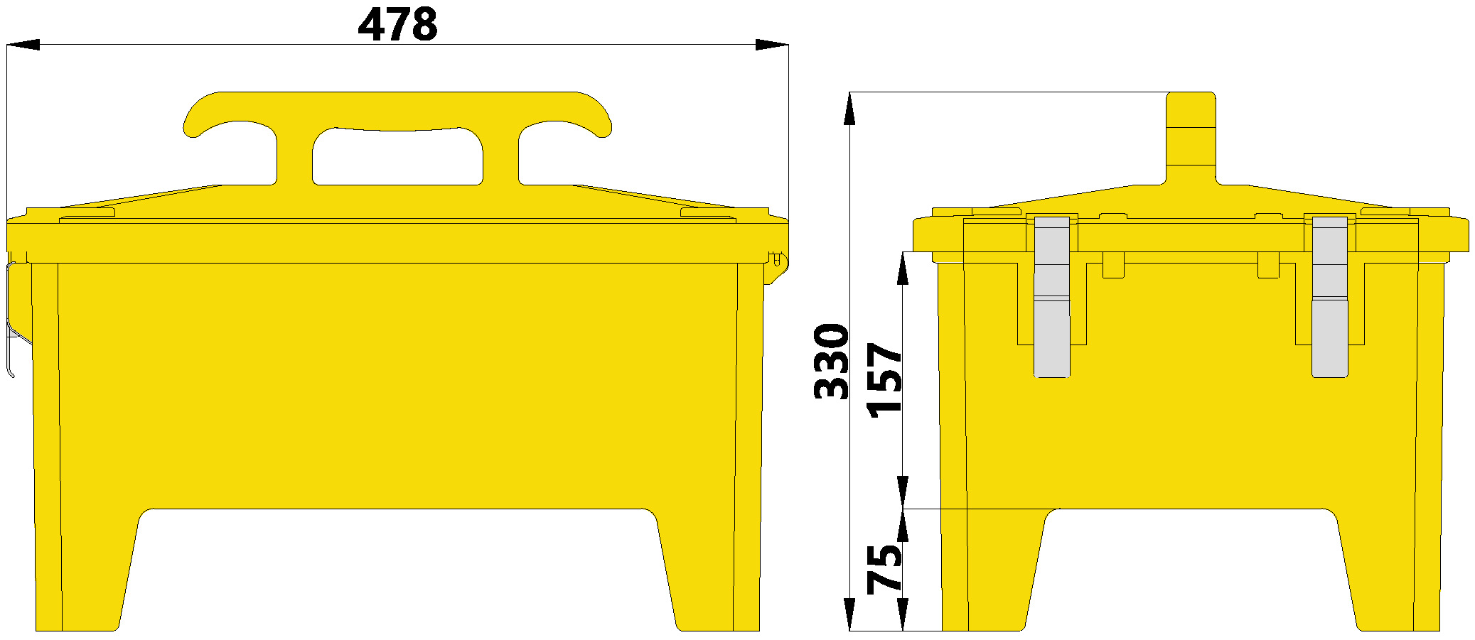 Syntax MP36 Portable Distribution Box 32A With RCD Safety Switch 30mA Equipped With 9 nos 16A Sockets