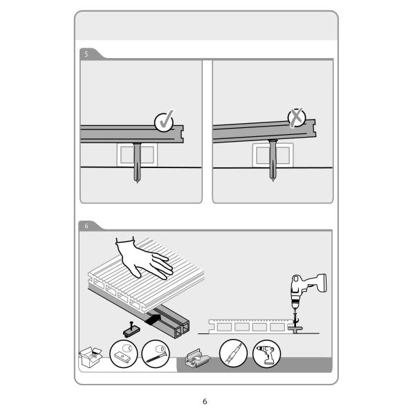 Brushed Recycled WPC Decking Accessories Plastic Clips Screw Waterproof