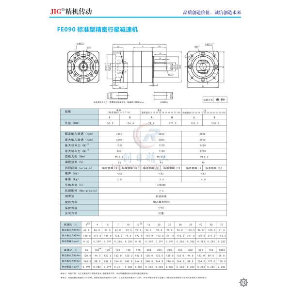 FE Series Planetary Gear Reducer 242mm