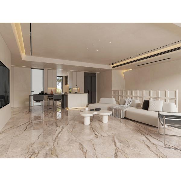 Brown Polished Sintered Stone Slabs 1200x1200mm for Indoor Floor