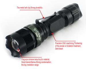 China DipuSi 1003 LED Mini Flashlight Rotate the focus LED Flashlight on sale