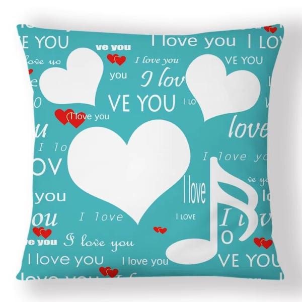 Sublimation Textiles DIY I Love You Pillow Case Wholesale Sublimation Pillow Covers