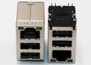 Wholesale Multi - Port HDMI / USB Port RJ45 Modular Jack PCB Mount Brass LCP Material from china suppliers
