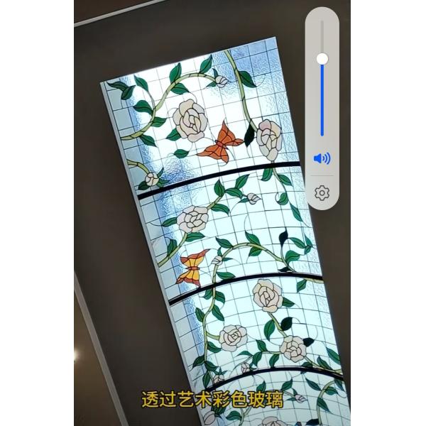 Beautiful Tiffiny Curved Style Stained Glass Home Room Decor For Roof Stained Glass Dome Ceiling