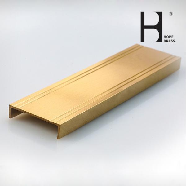 38mm x25mm Brass Extruding U Sections For Window Edging Decorations