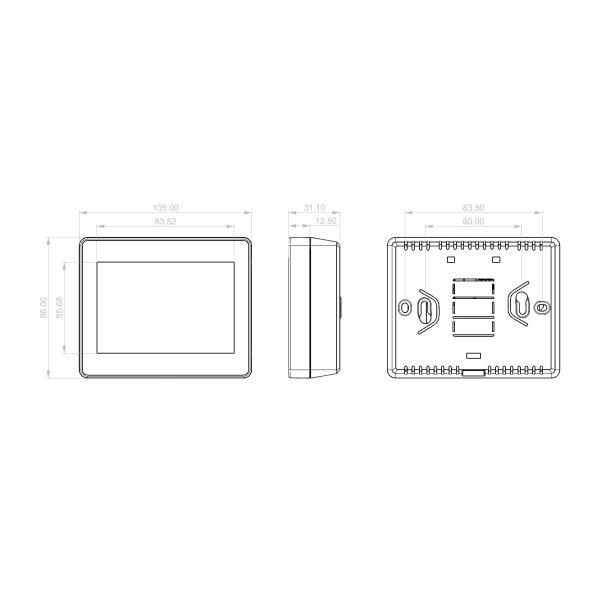 2.4ghz Touchscreen Smart WiFi Thermostats Remote Control Radiant Heat