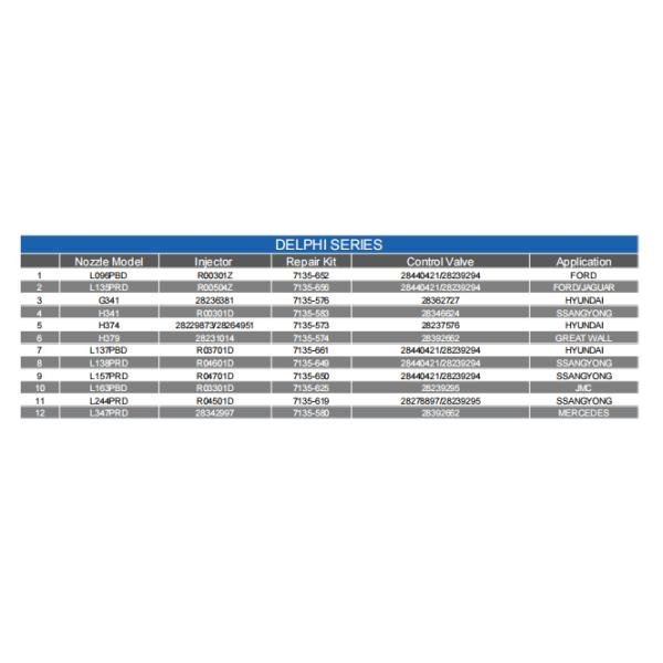 L395PRH Delphi Common Rail Nozzle Standard Size