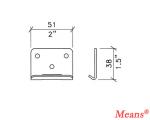 Latch of wooden case, with keeper plate, zinc plating finish