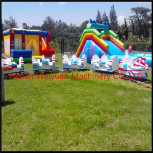 OUTDOOR kiddie electric trains, rocket electric train playground