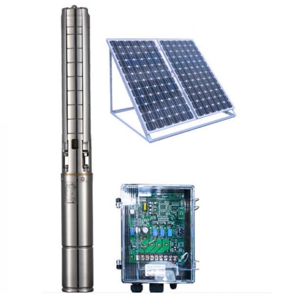 Quality 4 Inch DC Solar Deep Well Submersible Pump , Solar Powered Water Pump For Irrigation for sale