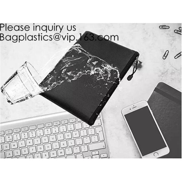 Silicone Coated Fireproof Bag A4 Fireproof Document Holder Case Fire Resistant Money Purse,Heavy Duty Safe Fireproof Bag