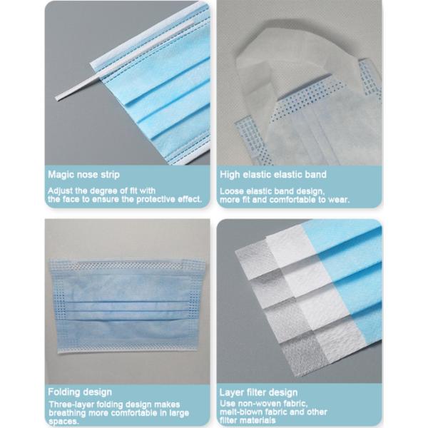 Non Sterile Children's Medical Face Masks Soft Breathable With Elastic Earloop