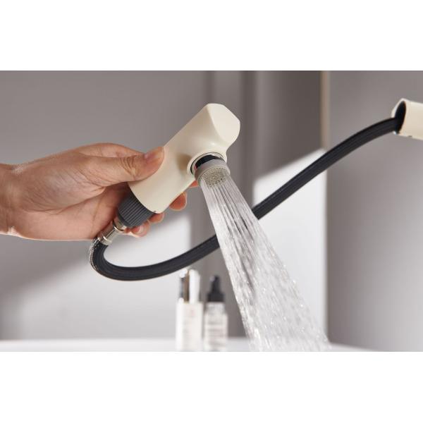 Electroplated Pull Down Bathroom Sink Faucets Milk White Cold And Hot Face Wash