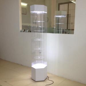 China Rotary Acrylic Display Showcase / Acrylic Display Rack Practical For Mobile Phone Shop on sale