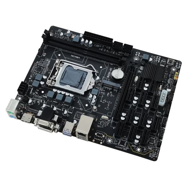 B250-AI-V2.1 Crypto Motherboard 12 PCIEX4 Slot Mainboard DVI VGA HDMI Slot For Bitcoin
