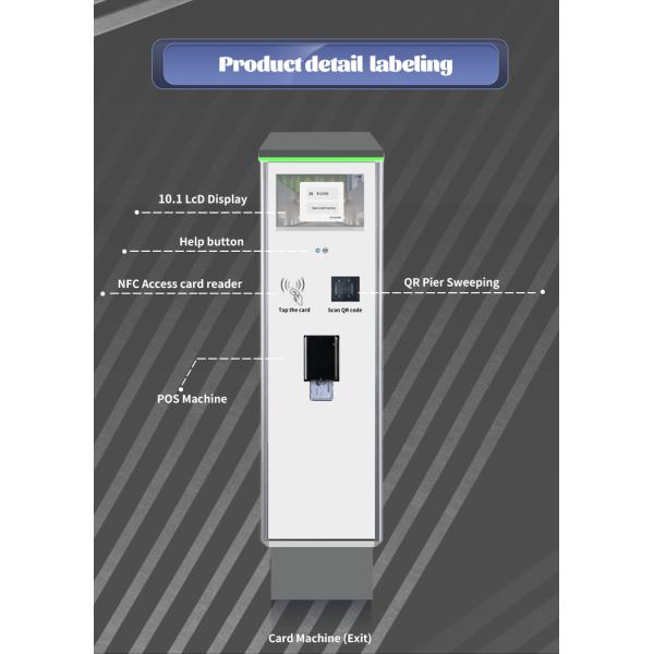 Smart Ticket Dispenser with 10.1-inch LCD Display,NFC Card Reader and QR Code