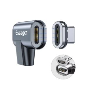 Wholesale Essager 2021 7-Turn Magnetic 24 Pin Type C OTG USB 3.0 Adapter Support 100W Fast Charge USB 3.1 Data Transfer OTG USB Adapter from china suppliers