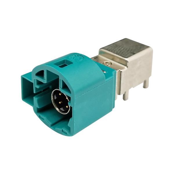 PCB FAKRA HSD Connector 4+2 Pin Code Z Female For Automotive