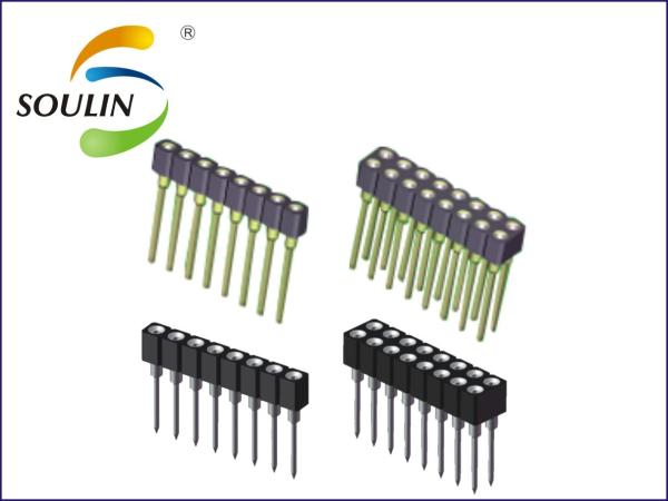 Quality Single Row Straight L17.8 Round Pin Header Connector 2.54mm Pitch for sale