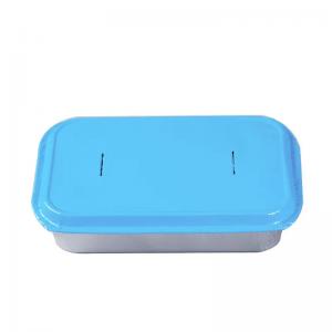 Wholesale 350ml Rectangle Disposable Airline Food Service Aluminum Foil Container With Lid from china suppliers