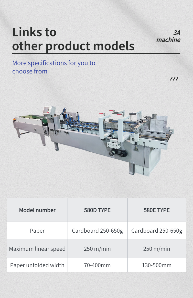 1300kg CQT-650 Side Glue Box Straight Line Box Folder Gluer Parts Hook