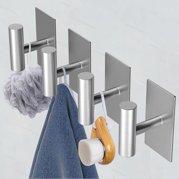 Stainless Steel Wall Towel Hooks Door Hooks for Kitchen and Bathroom