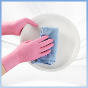 China Nitrile Gloves Price 9 Inches Pink Disposable Nitrile Gloves Powder FreeFor Single Use 100pcs / Box on sale