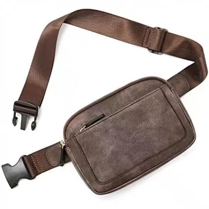 NEW CROSS-BORDER CROSSBODY FANNY PACK WITH ADJUSTABLE STRAPS FAUX LEATHER FOR WOMEN