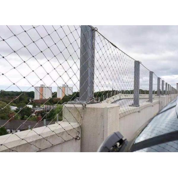 Ferruled Mesh Aviary Rope Netting with Weather Resistant and High Strength Stainless Steel Wire Rope Mesh