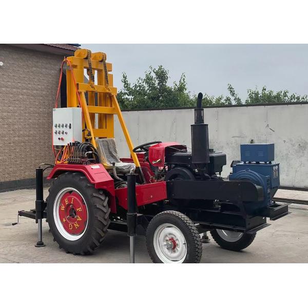100 Meters Drilling Depth Tractor Drilling Machine With Optional Color And 76mm Rod Hole Diameter